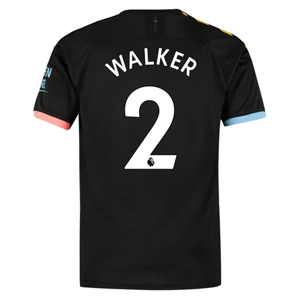 Camiseta Manchester City NO.2 Walker Replica Segunda Ropa 2019/20 Negro